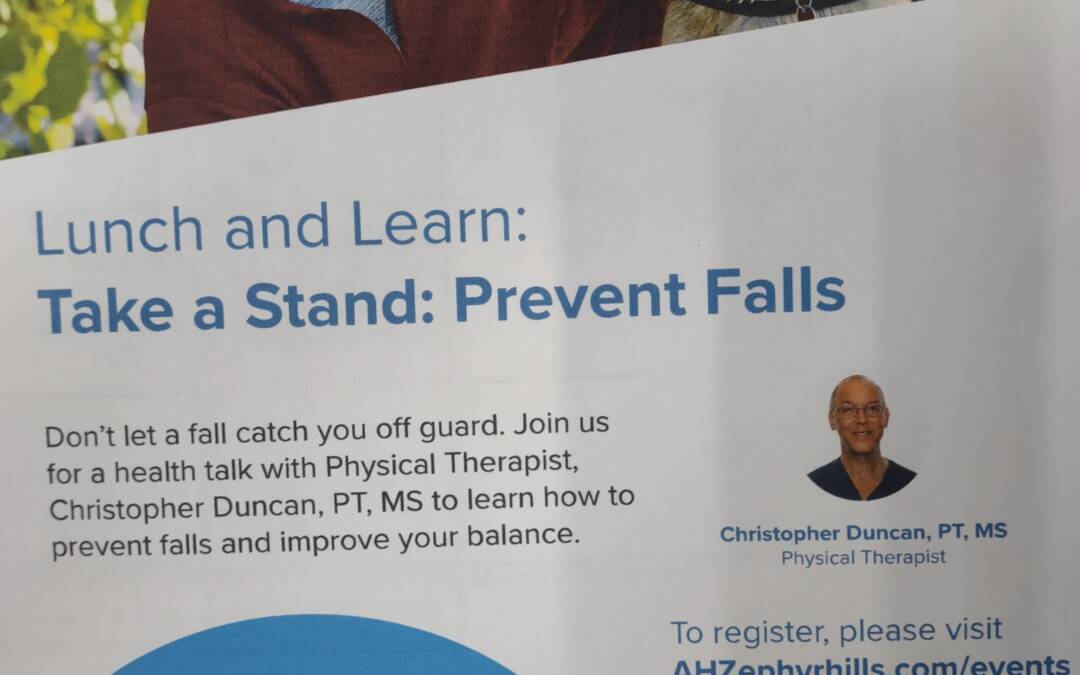 Lunch and Learn – Take a Stand: Prevent Falls